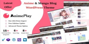 Anime Manga And Blog Magazine WordPress Theme Original License Key Activation