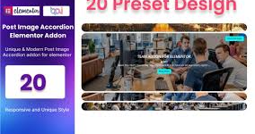 Blog Post Image Accordion WordPress Plugin For Elementor