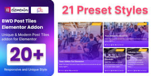 Blog Post Tiles WordPress Plugin For Elementor