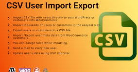 CSV User Customer Export-Import WordPress Plugin