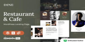 Dine - Restaurant And Cafe WordPress Elementor Theme Original License Key Activation