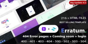 ERRATUM – 404 ERROR PAGES + COMING SOON + LOGIN LATEST VERSION