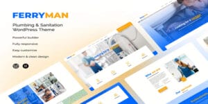 Ferryman - Plumbing Services and Sanitation Wordpress Template Original License Key Activation