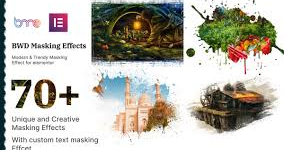 Masking Effects WordPress Plugin For Elementor With Image And Custom Text Masking