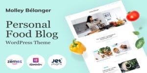 Molley Belanger - Food blog for storytelling WordPress Theme License Key