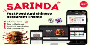 Sarinda Fast Food And Chinese Restaurant WordPress Theme Original License Key Activation