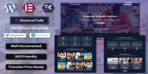 Stance Talk - Podcast & Radio Station WordPress Template With License