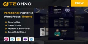 Techno Personal Portfolio WordPress Theme Original License Key Activation