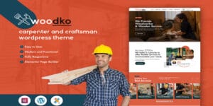 Woodko - Carpenter and Craftsman WordPress Theme Original License Key Activation