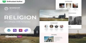 Worship - Religion WordPress Elementor Theme Original License Key Activation