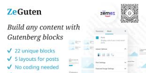 ZeGuten Gutenberg Plugin to Build a Competitive Website WordPress Plugin