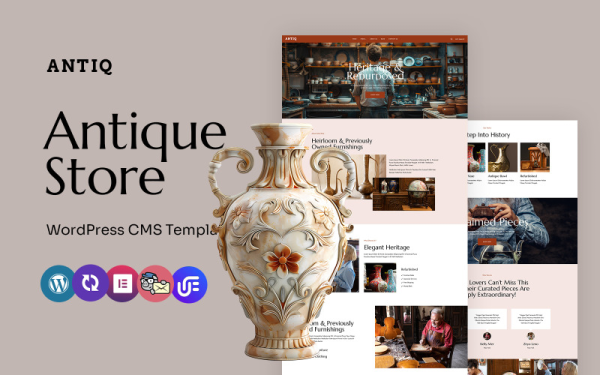 Antiq - Antique Store And Vintage Collection Multipurpose WordPress Elementor Theme