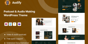 Audify – Podcast Audio Making & Music School WordPress Theme