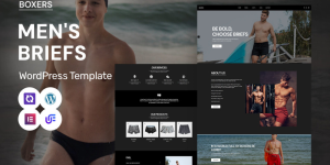 Boxers - Men’s Briefs And Intimate Apparel WordPress Elementor Theme
