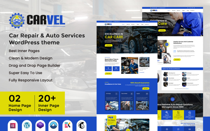 Carvel - Car Repair & Auto Services WordPress Theme Carvel - Car Repair & Auto Services WordPress Theme