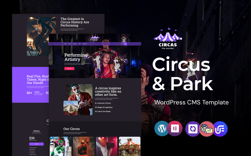 Circas - Circus Show And Entertainment WordPress Elementor Theme Circas - Circus Show And Entertainment WordPress Elementor Theme