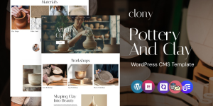 Clony - Ceramic and Pottery WordPress Elementor Theme