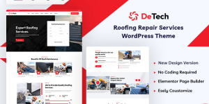 Detech - Repair Roofing Services WordPress Theme