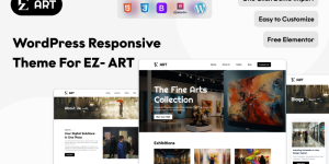 EZ Art – Minimalist And Modern Template for Art Galleries and Exhibitions WordPress Theme