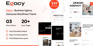 Egacy - Agency Portfolio Elementor WordPress Theme