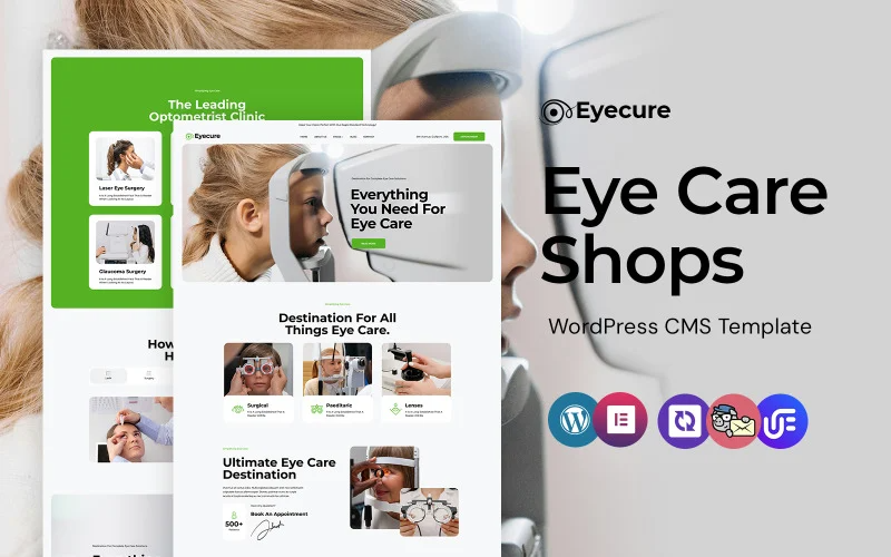 Eyecure - Eye Care Optometrist WordPress CMS Elementor Theme Eyecure - Eye Care Optometrist WordPress CMS Elementor Theme
