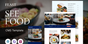Feast - Seafood And Non-Vegetarian Restaurants Multipurpose Responsive WordPress Theme