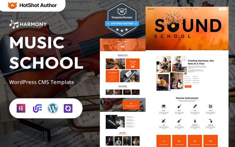 Harmony - Music School And Online Classes WordPress Elementor Theme Harmony - Music School And Online Classes WordPress Elementor Theme