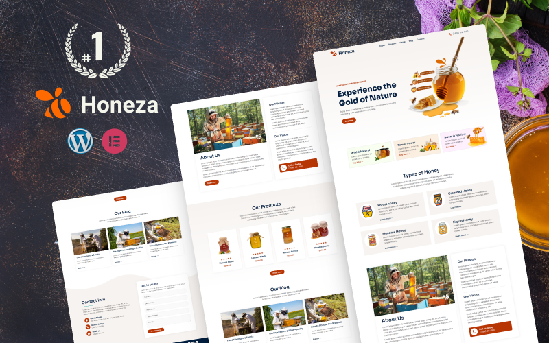 Honeza — Organic Honey Store Elementor Template Kit. Elementor Kit Honeza — Organic Honey Store Elementor Template Kit. Elementor Kit
