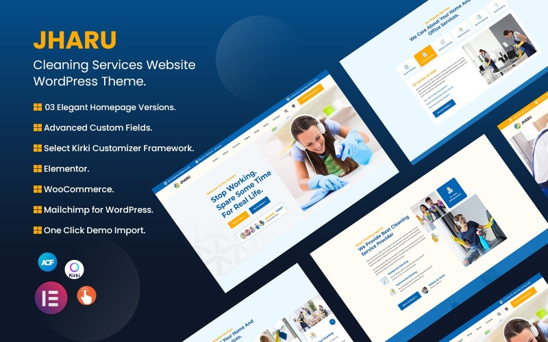 Jharu - Cleaning Service WordPress Theme Jharu - Cleaning Service WordPress Theme