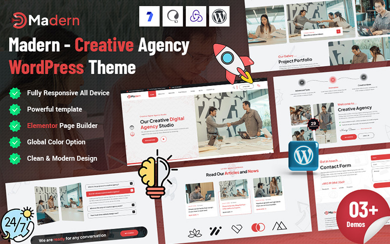 Madern - Creative Agency WordPress Theme Madern - Creative Agency WordPress Theme