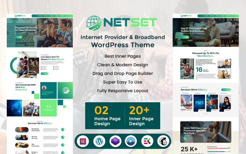 Netset - Internet Provider & Broadband WordPress Theme Netset - Internet Provider & Broadband WordPress Theme