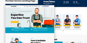 Plumpro - Plumber Service Landing Page Theme WordPress