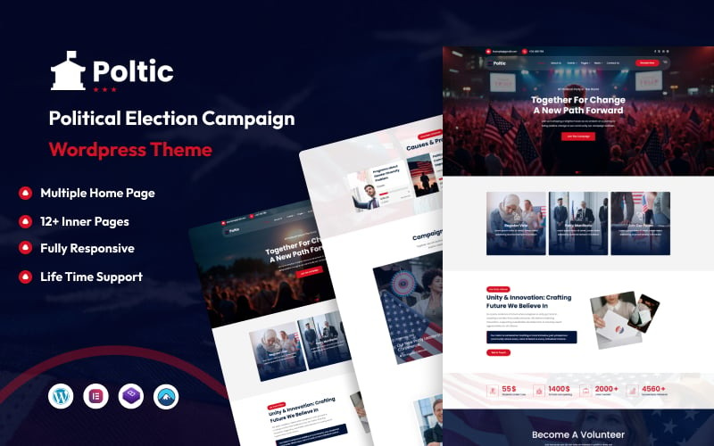 Poltic - Political, Election Campaign and Party Candidate WordPress Theme Poltic - Political, Election Campaign and Party Candidate WordPress Theme