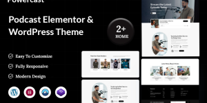 Powercast – Podcast Elementor WordPress Theme