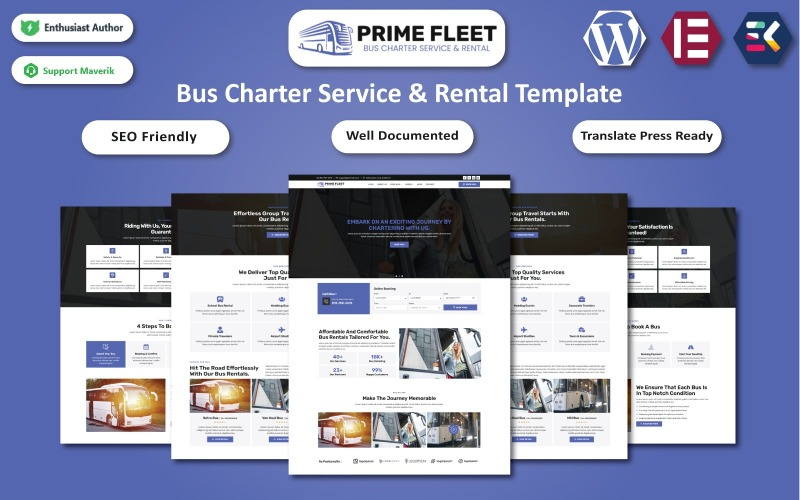 Prime Fleet - Bus Charter Service & Rental Elementor Template WordPress Theme Prime Fleet - Bus Charter Service & Rental Elementor Template WordPress Theme