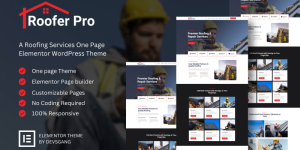 Roofer Pro - Roofing Services Elementor WordPress Theme