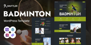 Shuttler - Badminton Club, Badminton Academy And Training WordPress Elementor