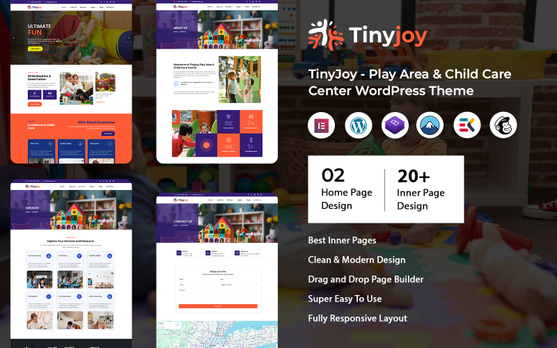 TinyJoy - Play Area & Child Care Center WordPress Theme TinyJoy - Play Area & Child Care Center WordPress Theme