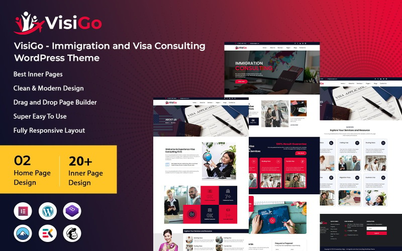 Visigo - Immigration and Visa Consulting WordPress Theme Visigo - Immigration and Visa Consulting WordPress Theme