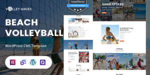 Volley Waves - Beach Volleyball Club, Academy And Coaching WordPress Elementor Theme