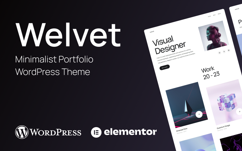 Welvet - Minimalist Portfolio WordPress Theme Elementor Kit Welvet - Minimalist Portfolio WordPress Theme Elementor Kit