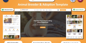 Animal Alley - Animal Breeder & Adoption WordPress Elememtor Template Theme