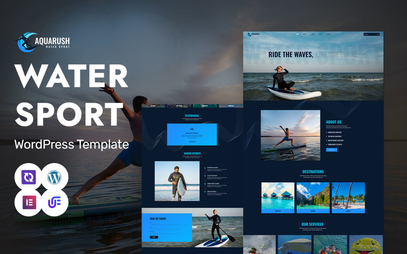 Aqua Rush - Water Sports And Adventure WordPress Elementor Theme Aqua Rush - Water Sports And Adventure WordPress Elementor Theme