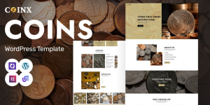 Coinx - Numismatic Museum And Rare Coins WordPress Elementor Theme