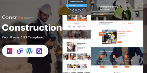 Consrex - Construction, Industrial And Contractor WordPress Responsive Theme