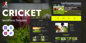 Crikz - Cricket Academy And Coaching WordPress Elementor Theme