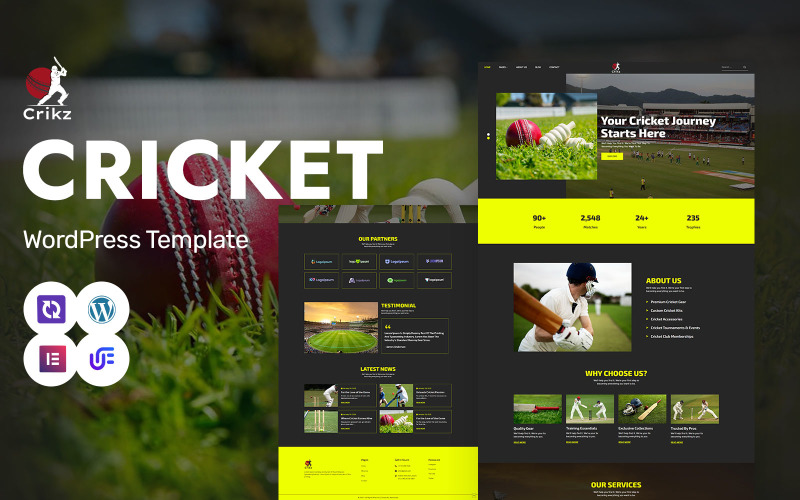 Crikz - Cricket Academy And Coaching WordPress Elementor Theme Crikz - Cricket Academy And Coaching WordPress Elementor Theme