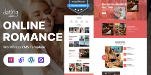 Dating Agency - Romantic Matchmaking And Love Finder WordPress Elementor Theme