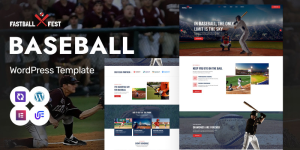 Fastball Fast - Baseball Club And Sports WordPress Elementor Theme