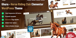 Ghura - Horse Riding Club Elementor WordPress Theme